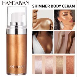 HANDAIYAN Body Glitter Luminizer Waterproof Moisturising and Glow For Face Body Radiance All In One Makeup Bodys Highlighter