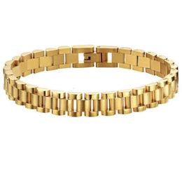 Gioielli Dylam no moq cinghia di orologio lusso 18k oro colorato in acciaio bracciale di gioielli in acciaio per uomini e donne2390522