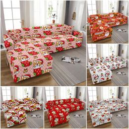 Chair Covers Christmas Theme Stretch Couch Cover L Shape Sofa Cartoon Pattern Sectional Corner For Living Room