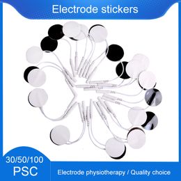 Other Massage Items 30/50/100Pcs 3.5cm Round Electrode Pads EMS Pulse Gel for TENS Acupunctu Muscle Relax Body r 221116