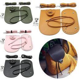 Bag Parts Accessories 7pc Set Handmade Bottom Flap Cover Hardware For s DIY Hand Shloulder Straps Knitting s Handbag Crossbody s 221116