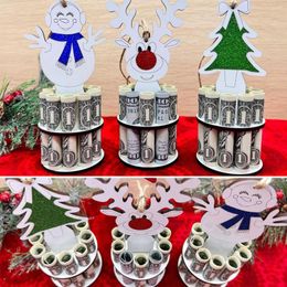 money decorations Australia - Christmas Decorations Unique Money Wooden Holder Gift Ornaments Xmas DIY 2023 Year Home Decor