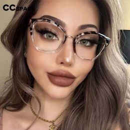 Sunglasses Frames 54238 Cat Eye Anti Blue Light Computer Glasses Ladies Retro Amber Stripe Leopard TR90 Women Spectacle Frame Vintage Eyewear T2201114