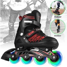 Fly Fishing Reels2 Adult Roller Skate Shoes Sliding Adjustable Inline s Kids Illuminating Wheel Free 221116