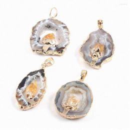 Pendant Necklaces Fashion Natural Stone Quartz Pendants Irregular Agates Citrines Charms For Jewellery Making DIY Necklace