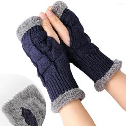 Коленные прокладки 2023 рукава шерстяные женские перчатки модные плюшевые вязаные вязаные манале теплый мягкий осенний зимний шорт -стиль на запясть