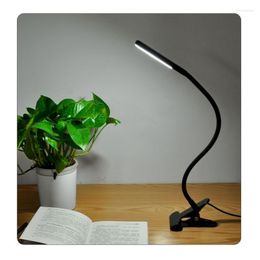 Table Lamps USB Eye Protection Powerful Clip Light Creative Stepless Dimming Desk Reading Lamp LED Bedroom Bedside Lighting Night