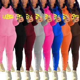 2024 Designer Brand Jogging Suits Women Tracksuits letter print Two piece set Long Sleeve hoodies and pants Sweatsuits sportswear Plus size 5XL Clothes Outfit 8963-5