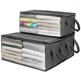 Clothing Storage 58x31x30cm Large Folding Under Bed Quilt Blanket Home Clothes Bag Cabinet Closet Organizer Non-Woven Bags