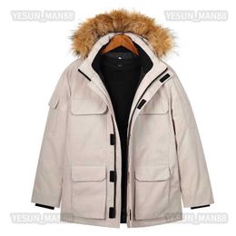 Canada Mens Winter Down Jackets Womens Puffer Thick Coats Long Warm Outdoor Classic Windproof Waterproof Parka White