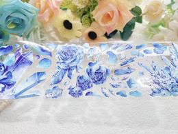 Gift Wrap Lovely Diamond And Flower Shiny Crystal Washi PET Tape For Card Making DIY Scrapbooking Plan Sticker