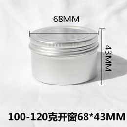 Storage Bottles 100 X100ml Refillable Aluminum Tin Jars Tea Craft Small Empty Cosmetic Sample Containers With Clear Window Top Lids