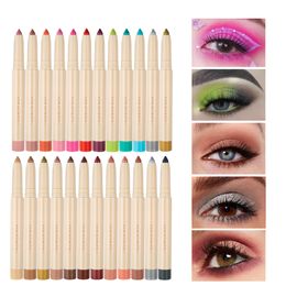 22 kleuren oogschaduwstok glitter eyeliner pen waterdicht oogschaduw eye voering potlood