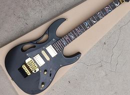 Matte Black Electric Guitar with Black Pickguard Rosewood Fretboard 24 Frets Can be Customised