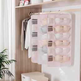 Storage Boxes Hanging Organiser Underwear Bag Foldable Bra Socks Divider Box Multi Pockets Sundries Wardrobe