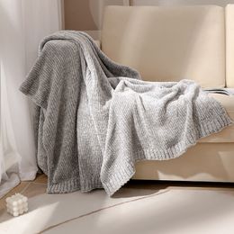 Grey Blanket Leisure Shawl Home Decor Blankets Sofa Bedding Blanket