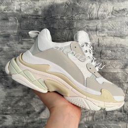 2022 Paris Kristal Alt Üçlü S Rahat Ayakkabılar Baba Platformu Sneakers Erkekler Kadınlar Için Vintage Eski Büyükbaba Eğitmen EUR 35-45