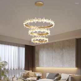 Chandeliers 2022 Modern Round Crystal Chandelier For Dining Room Design Gold Luxury Lighting Fixtures Plated Chrome LED Cristal Lustre