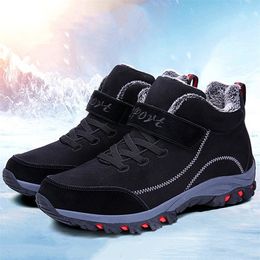 Dress Shoes Winter Men Boots Waterproof Snow Warm Plush Hiking Footwear Plus 48 Nonslip Unisex Ankle 221116