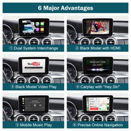 Wireless CarPlay for Mercedes Benz C-Class W205 & GLC 2015-2018 with Android Auto Mirror Link AirPlay Car Play Functions234l