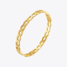 Bangle ENFASHION Link Chain Bracelet For Women Stainless Steel Bangles 2022 Gold Color Fashion Jewelry Gifts Pulseras Mujer B212264