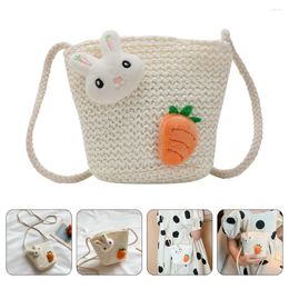 Storage Bags Bag Crossbody Kids Girl Granddaughter Gifts Grandma From Woven Pouch Outdoor Purse Straw Little Lovely Portablesmall