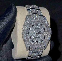 Zegarki na rękę 2022 Mosang kamień diamentowy zegarek personalizacja może przejść tt męskiego automatycznego mechanicznego wodoodpornego zegarka