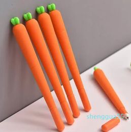 Großhandel Gelstifte Karotten -Walzenballpoint Stift 0,5 mm Orange Gemüse Form Stapifizierer Weihnachtsgeschenk