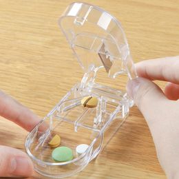 Pill Cutter Splitter Half Storage Compartment BoMedicine Tablet Holderx Home Storage Box 4 Colours