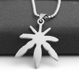 Pendant Necklaces 5 Stainless Steel Canada Jamaica African Fallen Leaves Tree Foliage Plant Grass Necklace Gift Jewelry