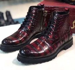 Stiefel Yingshang Ankunft Männer Krokodil Leder Schuhe Männliche Echte Solesneaker