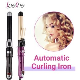 Curling Irons Automatic Rotate Hair Curler Professional Electric Ceramic Wand Magic Wave Styling Tools Iron Long Clipper 221116