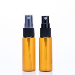 20ml Amber Glass Spray Bottle with Black white Fine Mist Sprayers for Essential oil aromatherapy perfume bottle LX9253