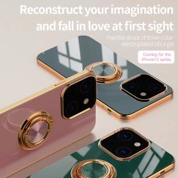 TPU Rotating Ring Holder For Iphone Phone Cases Kickstand Cover Rings Case Luxury Electroplating 13 11 12 14 Pro Max Iphone X XS XR