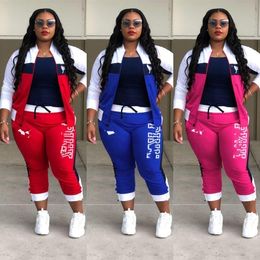 2024 Designer Women Tracksuits Brand Jogging Suit PINK print 2 Piece Set Long Sleeve Sweatsuits jacket pants panelled Outfits Fall Winter casual lady Clothes 8964-7