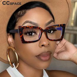 Sunglasses Frames 54536 Oversized Rectangle Cat Eye Optical Glasses Frames Women Fashion Computer Eyeglasses T2201114