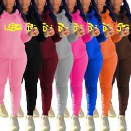 2024 Designer Brand Jogging Suits Women Tracksuits letter print 2 piece set Long Sleeve hoodies and pants Sweatsuits sportswear Plus size 5XL Clothes Outfit 8963-6