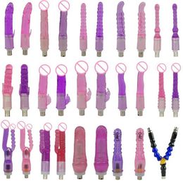 Vibrators Rough Beast 3xlr Sex Machine Attachements for Women 15 Types Love Product Including Double Big Dildo and Extension Tube 1115