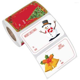 Gift Wrap 100-250pcs Merry Christmas Snowman Decorative Stickers For Wrapping Name Tag Thank You Sticker Stationery Supplies