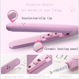 Curling Irons Rod Hair Straightener Student Mini Female Small Electric Splint Curl Dual-Use Bangs Curler 221116