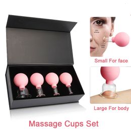 Other Massage Items 2/4 Pcs Gua Sha Vacuum Cupping Cups Set Wrinkle Removal Skin Lifting Therapy r for Body Beauty Face Care 221116