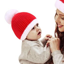 Berets Baby Wool Hat Autumn And Winter Solid Colour Knitted Christmas Cartoon Ear Braids Protector Warm Childrens