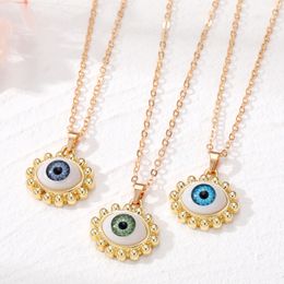 Turkish Evil Eye Pendant Necklaces Lucky Eye Clavicle Chain Choker Necklace For Women Men Party Jewelry