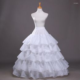 Skirts Long 4 Hoops Petticoat Underskirt For Ball Gown Wedding Dress Mariage Underwear Crinoline Accessories