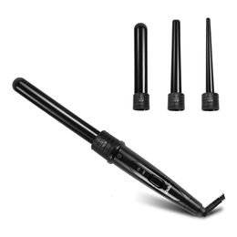 Curling Irons 3 In1 Hair Curlers Care Styling Wand Interchangeable 3 Parts Clip Set Styles Tool 221116