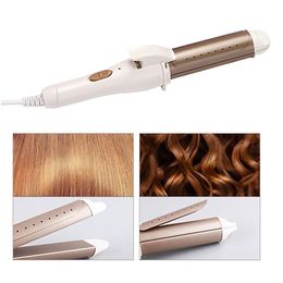 Curling Irons Styling Iron Hair Wave Wand 2 in 1 Dry Wet Ceramic Straightening Tongs Home Dual-purpose Curlers 221116