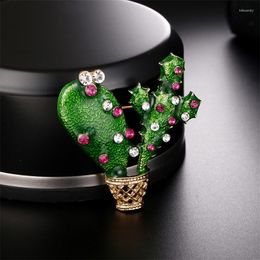 Brooches European And American Jewellery Cactus Drip Oil Alloy Brooch Plant Pin Coat Simple Accessories