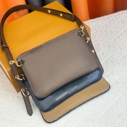 Designer Bags Crossbody Shoulder Bag Women Clutch Bag Handbag Purse Metal Ring Connected Three Individual Zipped Pouch Removable Adjustable Leather Strap