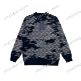 xinxinbuy Men designer Hoodie sweater tie dye Jacquard pocket Paris women black white blue khaki S-2XL