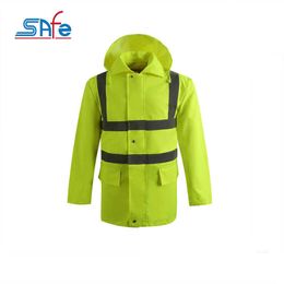 100% breathable adjustable High reflective work jacket safety coats clothes with reflector